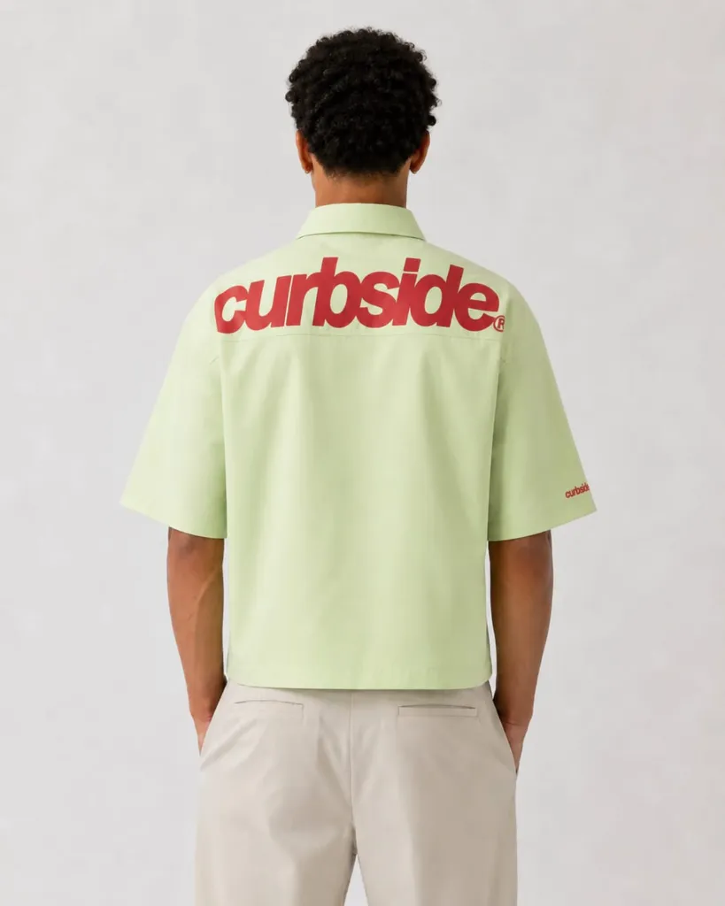 Mint Green Signature Button Up Male Back.webp