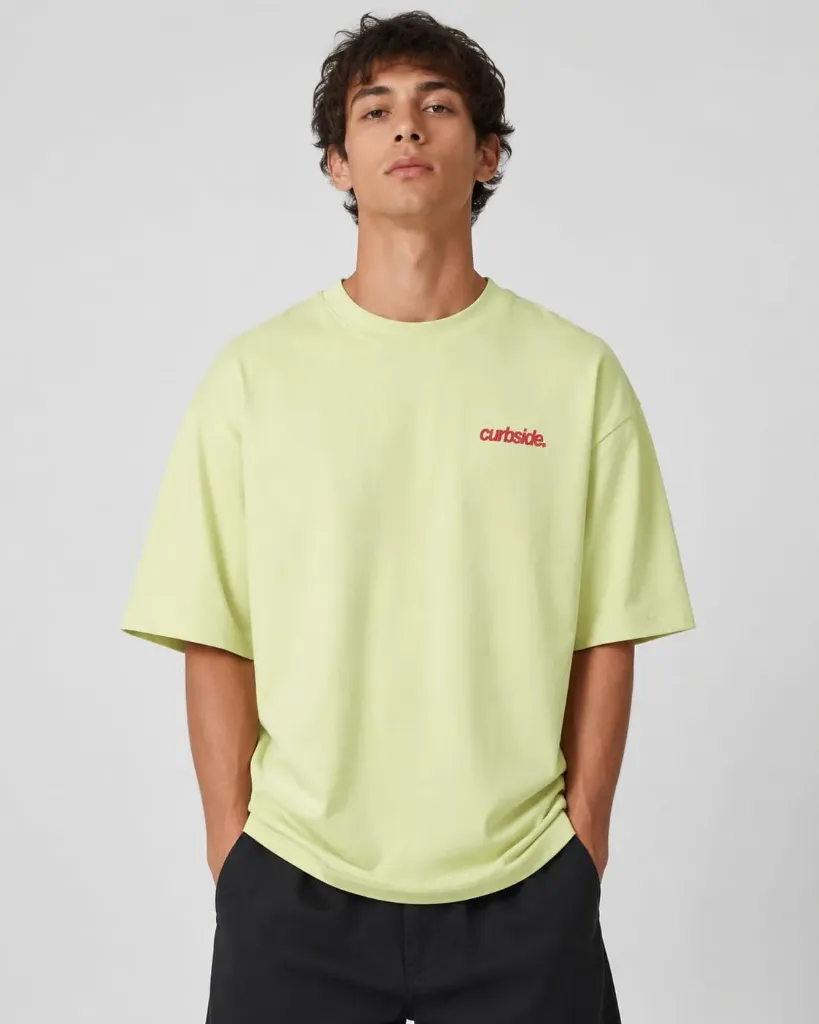 Lime Green Oversized Graphic Tee